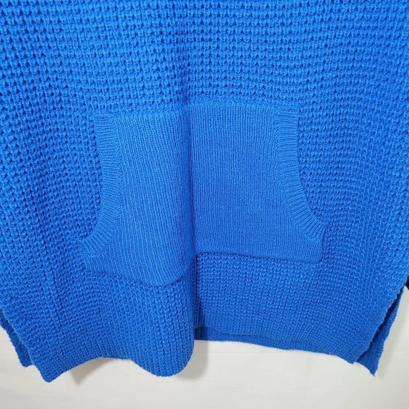 Lole Blue Wool Blend VNeck Kangaroo Pocket Sweater - Picture 3 of 12